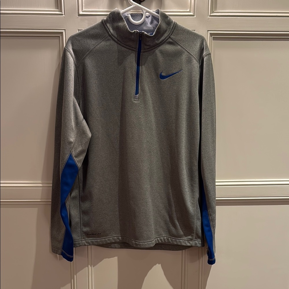Nike Gray and Blue Pullover